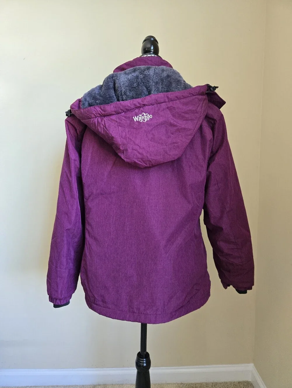 Wantdo Ski Jacket Womens L Plum Purple Full Zip